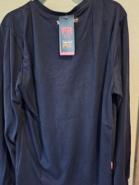 Timberland PRO FR Long Sleeve Shirt L Flame Resistant CAT 2 NFPA 2112 Navy